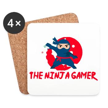 Gamer - Der Ninja-Gamer - Geschenkidee - Untersetzer (4er-Set) - Weiß - Vorne