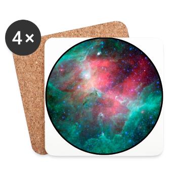 Galaxy - Space - Stars - Cosmic - Art - Universe - Coasters (set of 4) - white - Front