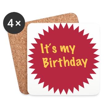 It's my Birthday 2c - Coasters (set of 4) - white - Front