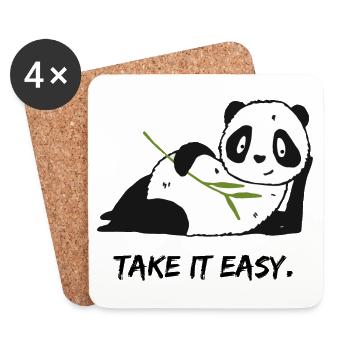 Take it easy. - Untersetzer (4er-Set) - Weiß - Vorne