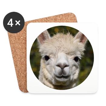 lama - Coasters (set of 4) - white - Front