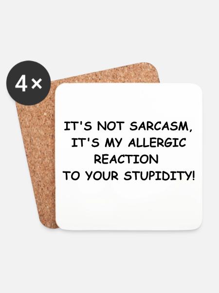 sarcasm - Coasters (set of 4) - white