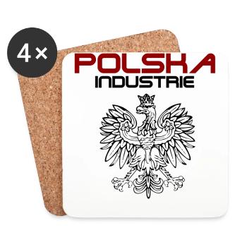 polska industry eagle - Coasters (set of 4) - white - Front