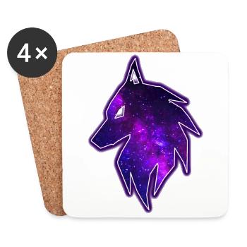 Wolf Galaxy Stars - Coasters (set of 4) - white - Front