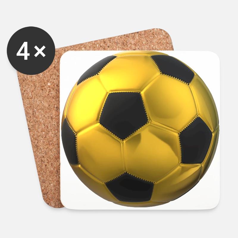 FUssBALL - Untersetzer (4er-Set) - Weiß