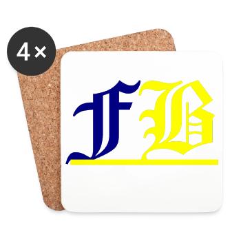 FB Logo - Untersetzer (4er-Set) - Weiß - Vorne