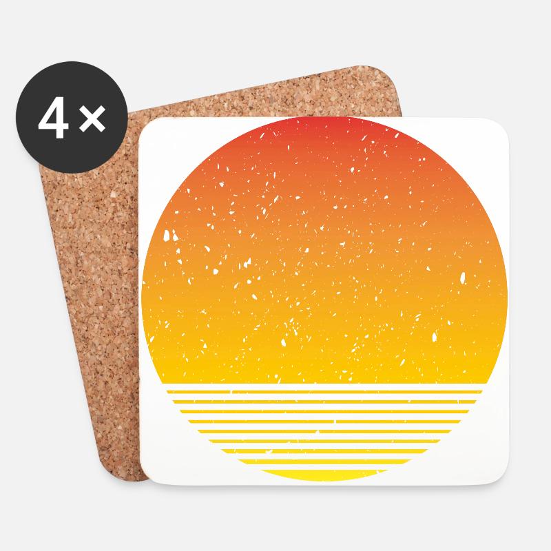 Sunshine - Untersetzer (4er-Set) - Weiß