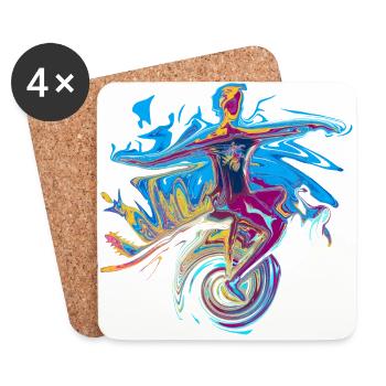 unicycle - Coasters (set of 4) - white - Front