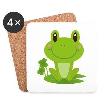 Frosch - Untersetzer (4er-Set) - Weiß - Vorne