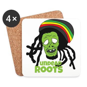 Reggae zombie - Coasters (set of 4) - white - Front