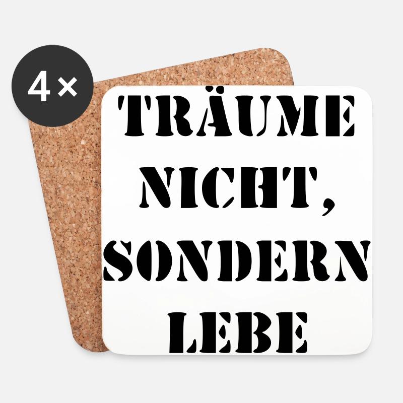Motivation Spruch Business Sport - Untersetzer (4er-Set) - Weiß