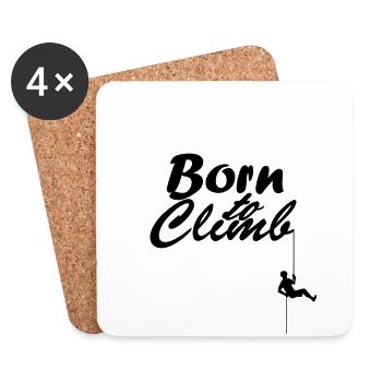 Born to Climb - Untersetzer (4er-Set) - Weiß - Vorne