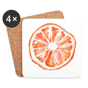 Grapefruit - Untersetzer (4er-Set) - Weiß - Vorne