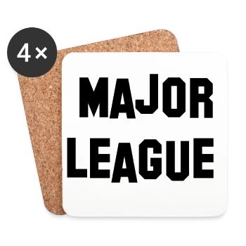 Major League lettering as a gift idea - Coasters (set of 4) - white - Front
