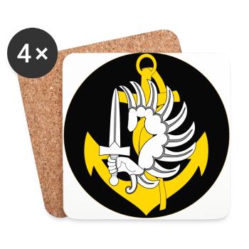 para marine 2 - Dessous de verre (lot de 4) - blanc - Devant
