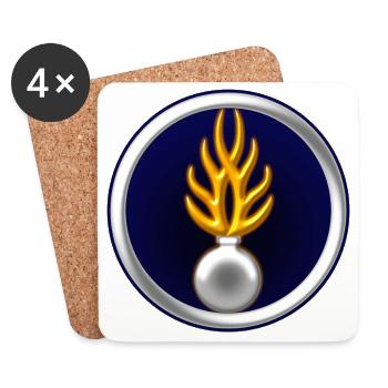 gendarmes 2 - Dessous de verre (lot de 4) - blanc - Devant