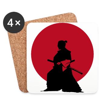 Samurai - Untersetzer (4er-Set) - Weiß - Vorne