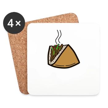 DÖNER BROT - Untersetzer (4er-Set) - Weiß - Vorne
