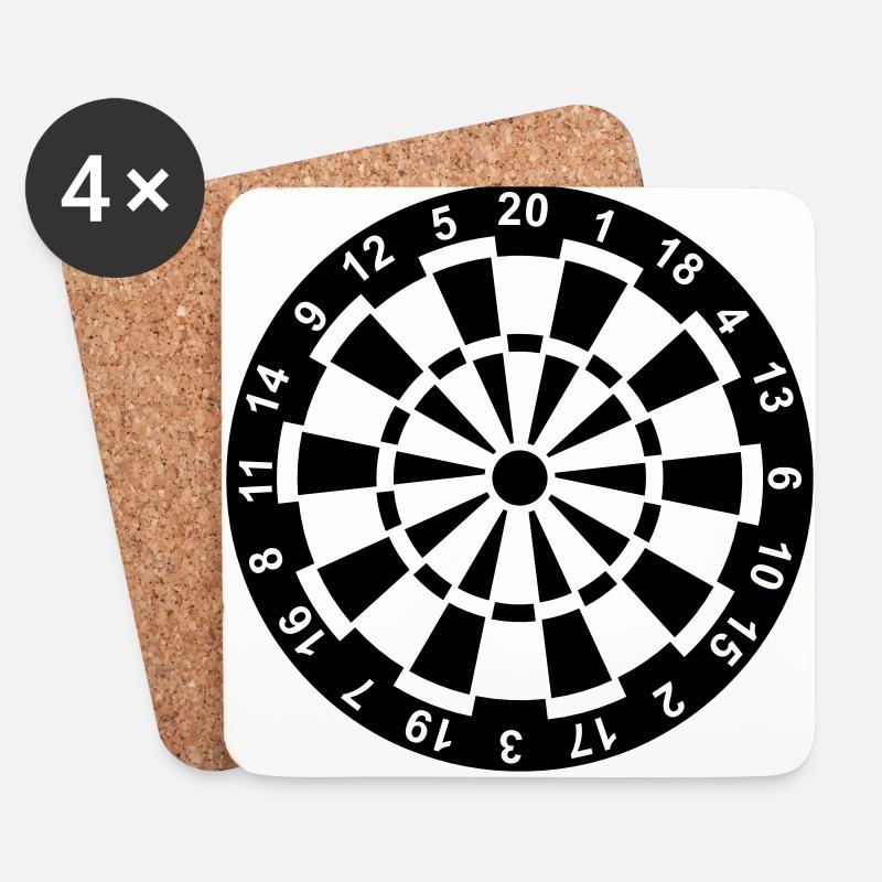 Darts - Untersetzer (4er-Set) - Weiß