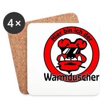 warmduscher - Untersetzer (4er-Set) - Weiß - Vorne