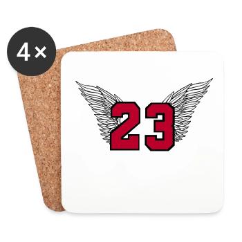 Basketball Nummer 23 Michael Jordan - Untersetzer (4er-Set) - Weiß - Vorne