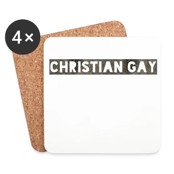 christian gay - Coasters (set of 4) - white - Front