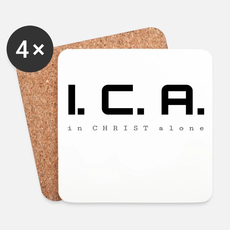 I. C. A. Black - Untersetzer (4er-Set) - Weiß