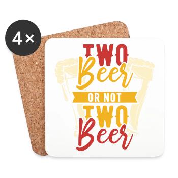 BEER PHILOSOPHY - Coasters (set of 4) - white - Front