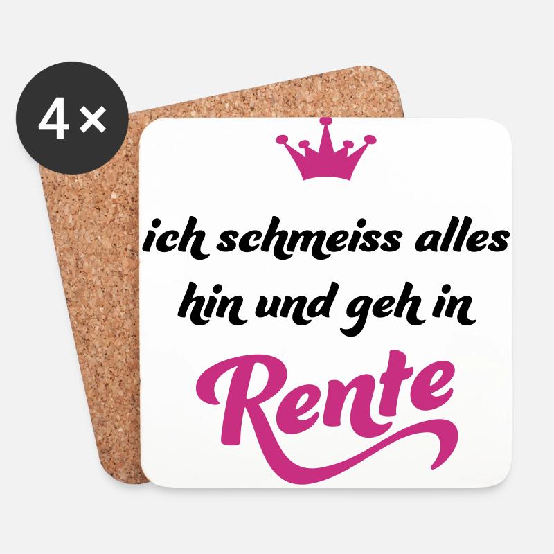 ruhestand - Untersetzer (4er-Set) - Weiß