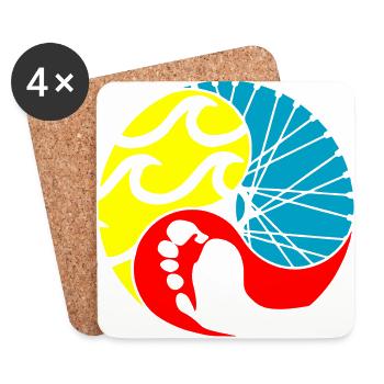 Triathlon - Coasters (set of 4) - white - Front