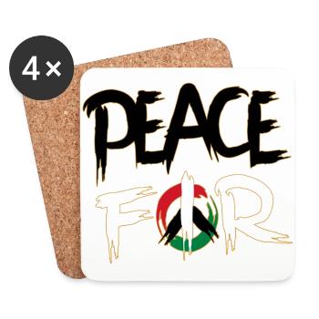 PEACE FOR GAZA - Coasters (set of 4) - white - Front