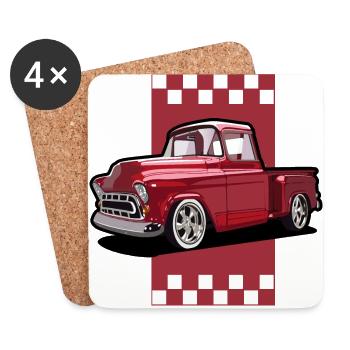 Pick up van - Coasters (set of 4) - white - Front