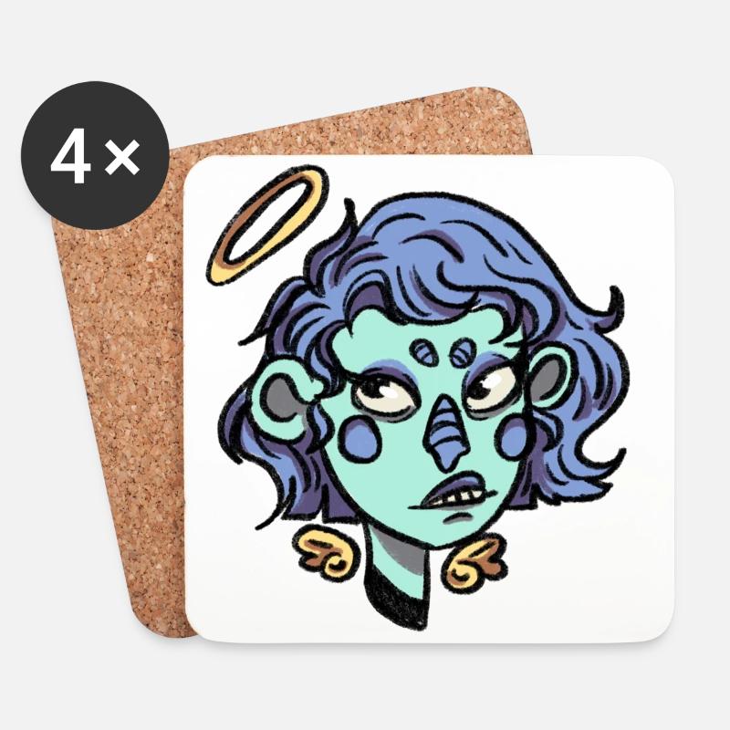 Angel - Coasters (set of 4) - white