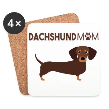 Chien de toit MOM - Dessous de verre (lot de 4) - blanc - Devant