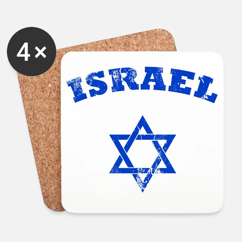 Israel - Untersetzer (4er-Set) - Weiß