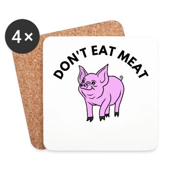 Vegan Vegans - Coasters (set of 4) - white - Front