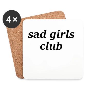 club de filles tristes - Dessous de verre (lot de 4) - blanc - Devant