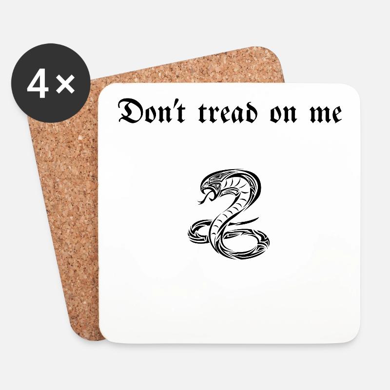 Don't tread on me - Tritt nicht auf mich - Untersetzer (4er-Set) - Weiß