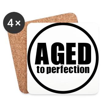 Aged to perfection - Coasters (set of 4) - white - Front