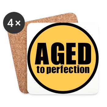 Aged to perfection - Coasters (set of 4) - white - Front
