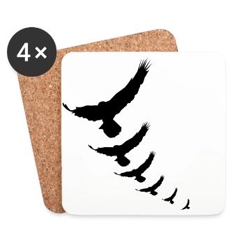 aigle - Dessous de verre (lot de 4) - blanc - Devant