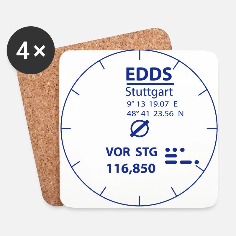 Stuttgart Airport 2 - Untersetzer (4er-Set) - Weiß