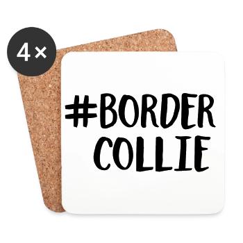 Limited! #border collie - Untersetzer (4er-Set) - Weiß - Vorne