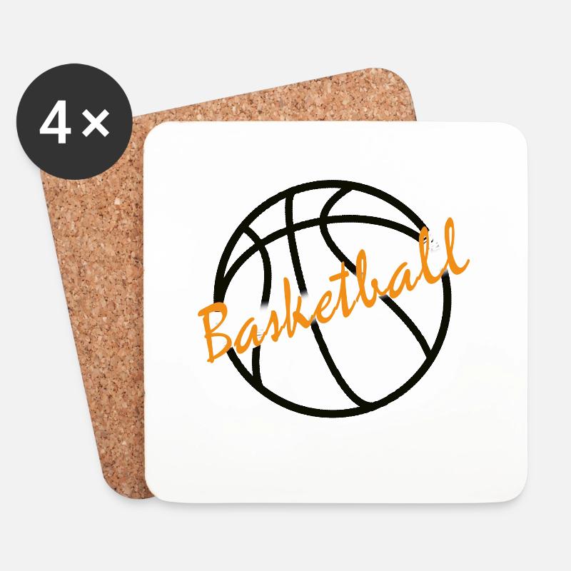 Basketball - Untersetzer (4er-Set) - Weiß