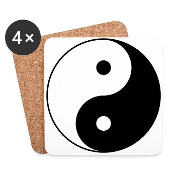 Yin yang - Untersetzer (4er-Set) - Weiß - Vorne