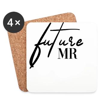 Future Mr Mister verlobter ehemann Beziehung Paare - Untersetzer (4er-Set) - Weiß - Vorne