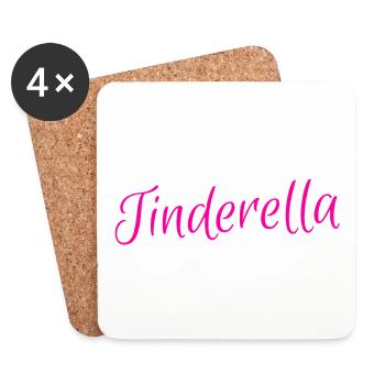 Tinderella - Untersetzer (4er-Set) - Weiß - Vorne