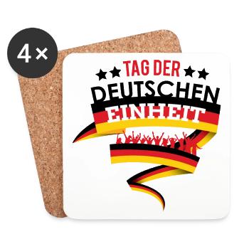 Tag der deutschen Einheit - Untersetzer (4er-Set) - Weiß - Vorne