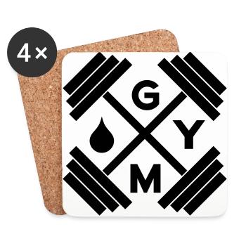 GYM - Untersetzer (4er-Set) - Weiß - Vorne