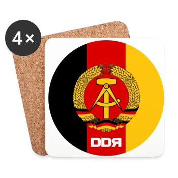 DDR - Untersetzer (4er-Set) - Weiß - Vorne